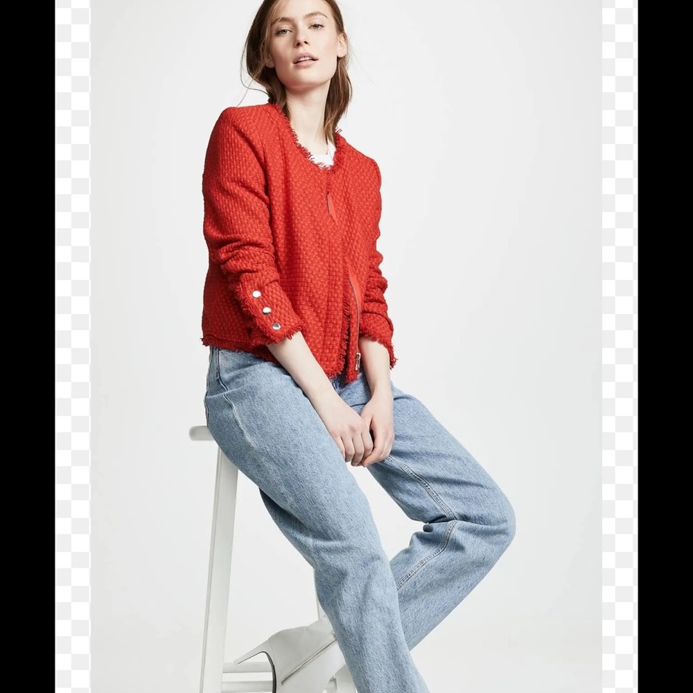 BB Dakota • Tweed Jacket • Red • Small • Feeling Fancy • Raw Edges